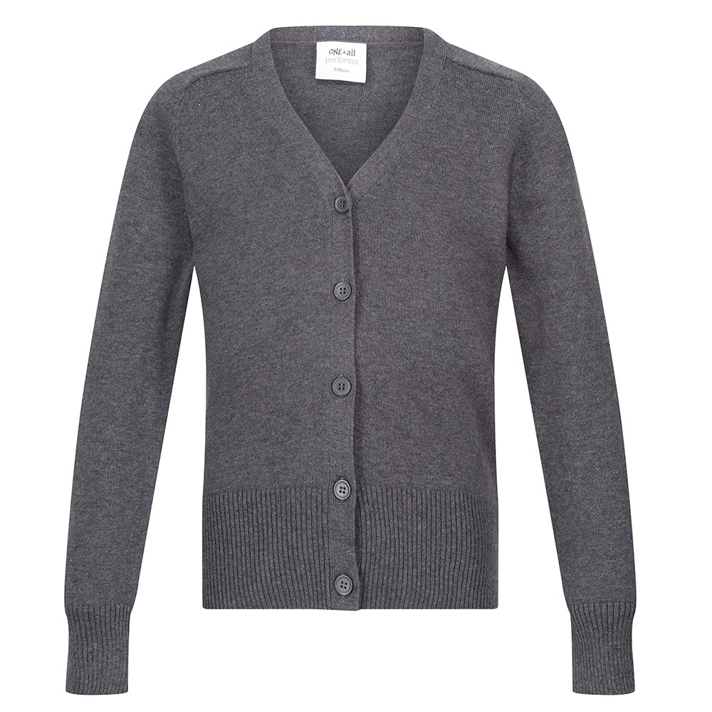 Notre Dame Primary Cotton Cardigan Grey
