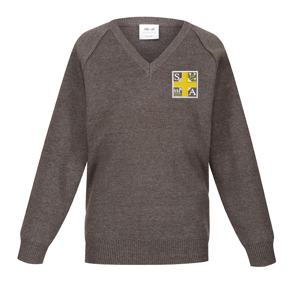 St Anthonys Primary Rutherglen 50/50 V-Neck Grey