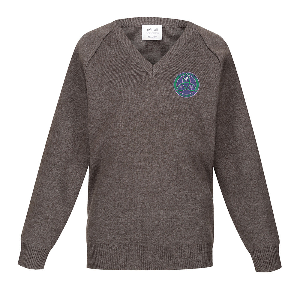 Holy Trinity Primary 50/50 V-Neck Grey