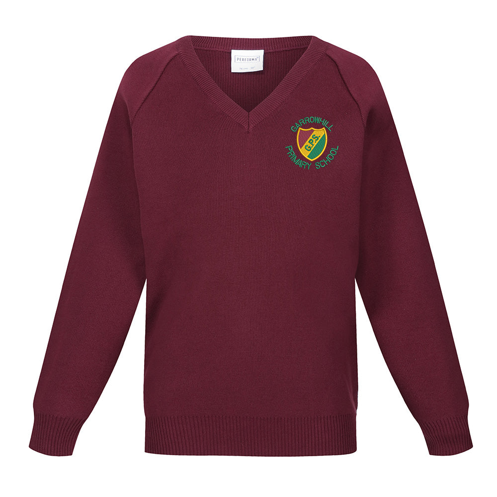 Garrowhill Primary 50/50 V-Neck Maroon
