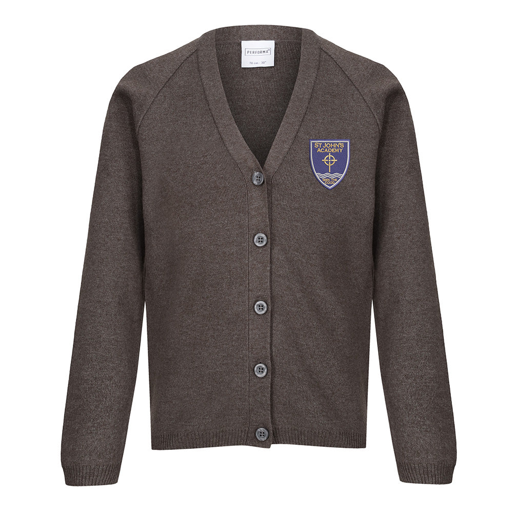 St Johns Academy Primary Perth 50/50 Cardigan Grey
