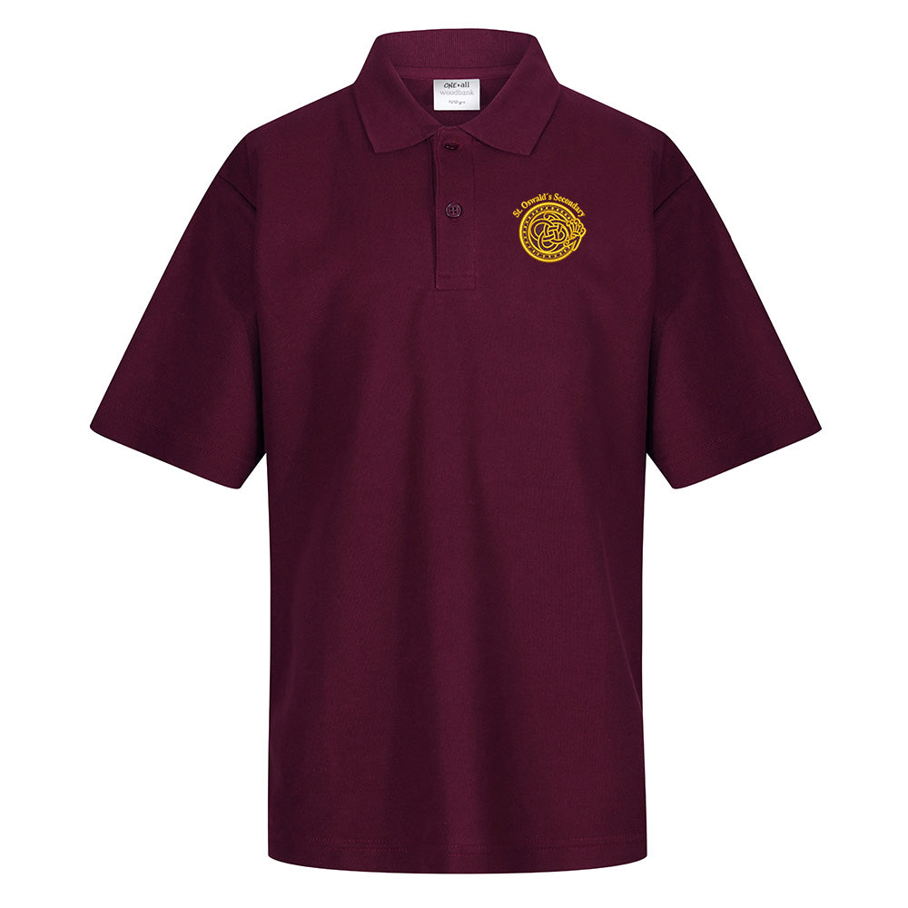 St Oswalds Secondary Poloshirt Maroon