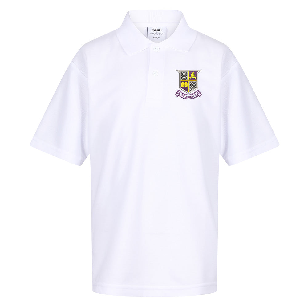St Aidans Primary Poloshirt White