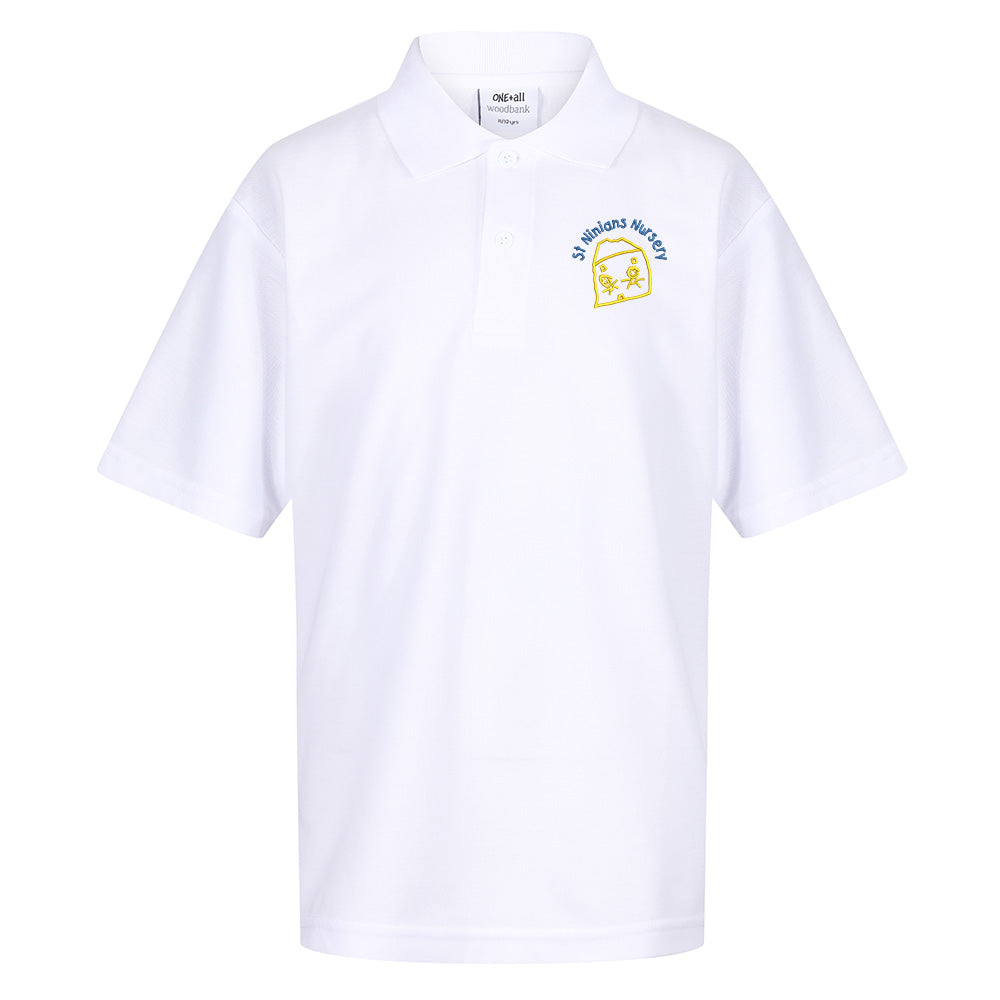 St Ninians Nursery Stirling Poloshirt White