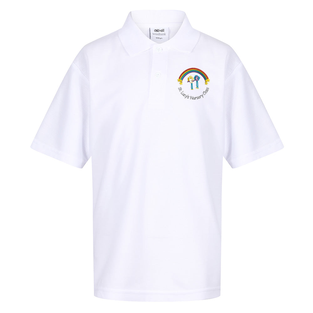 St Lucys Nursery Poloshirt White