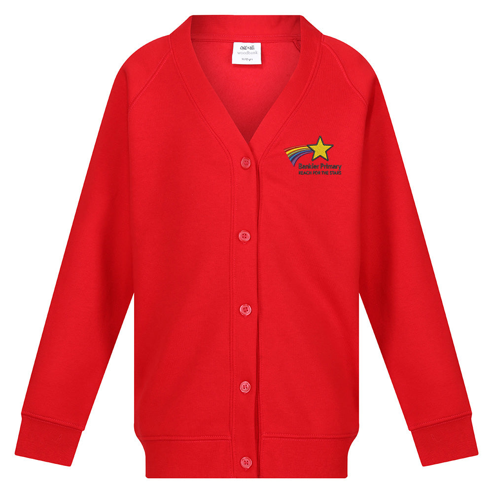 Bankier Primary Sweat Cardigan Red