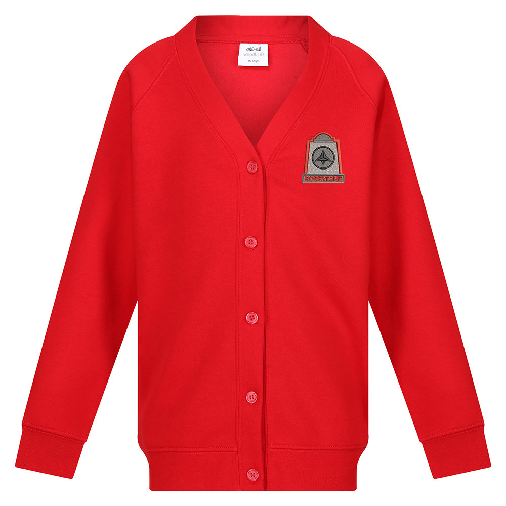 Borestone Primary Sweat Cardigan Red