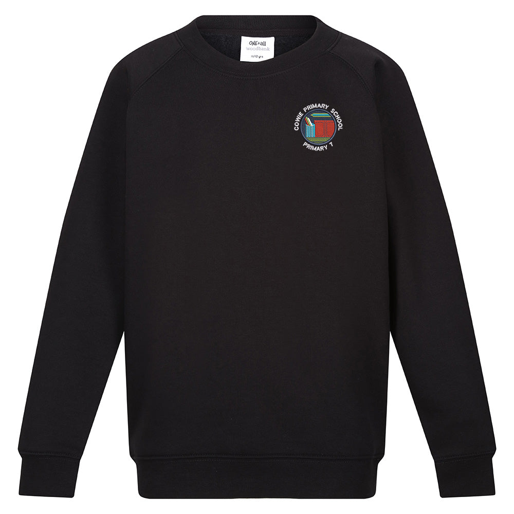 Cowie Primary Crew Neck Sweatshirt Black
