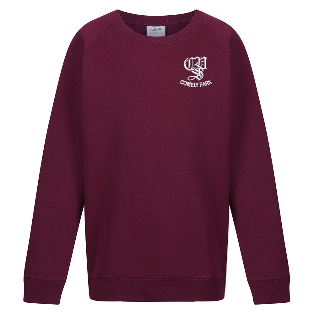 Comely Park Primary Crew Neck Sweatshirt Maroon