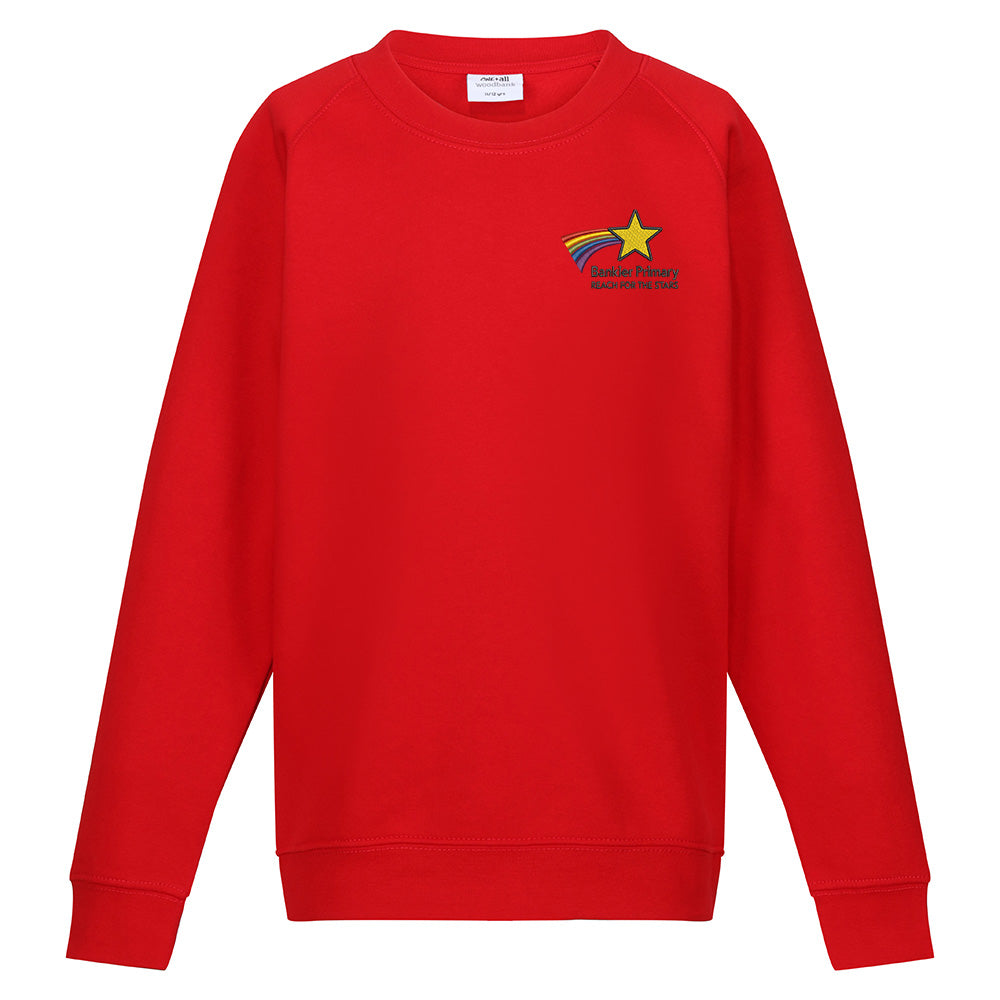 Bankier Primary Crew Neck Sweatshirt Red