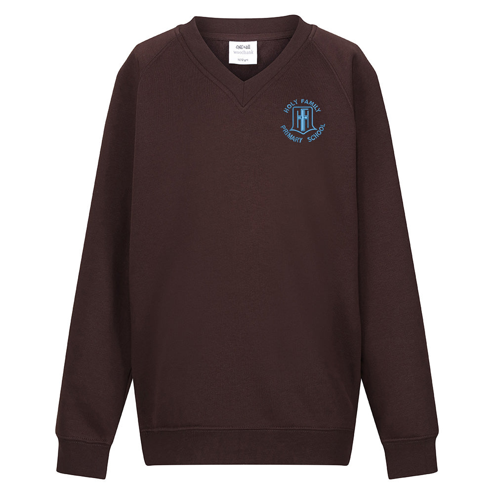 Holy Family Primary Kirkintilloch V-Neck Sweatshirt Brown