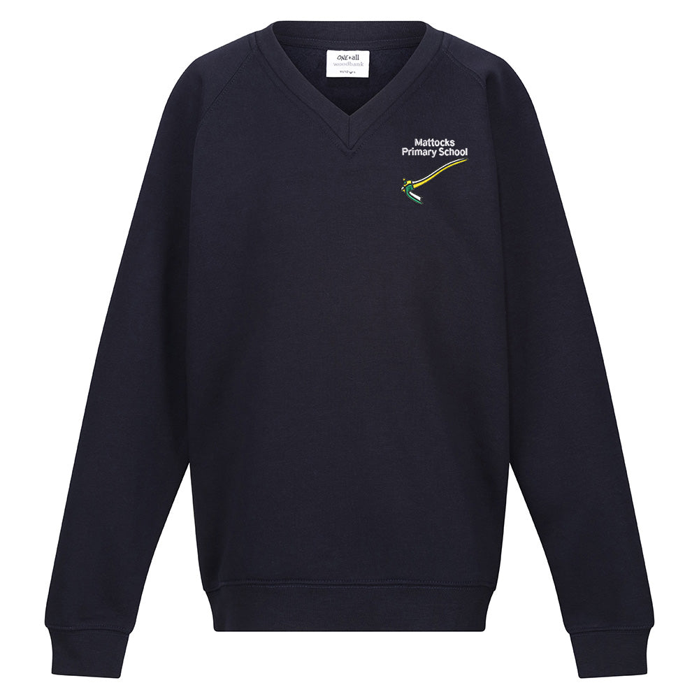Mattocks Primary V-Neck Sweatshirt Navy