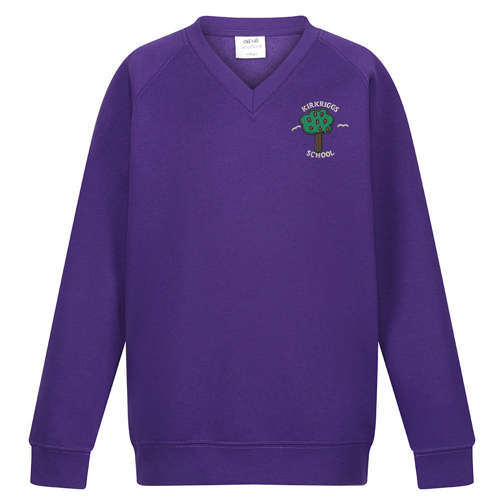 Kirkriggs Primary V-Neck Sweatshirt Purple