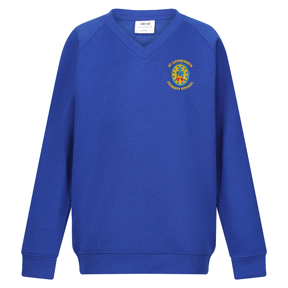 St Catherines Primary Glasgow V-Neck Sweatshirt Royal