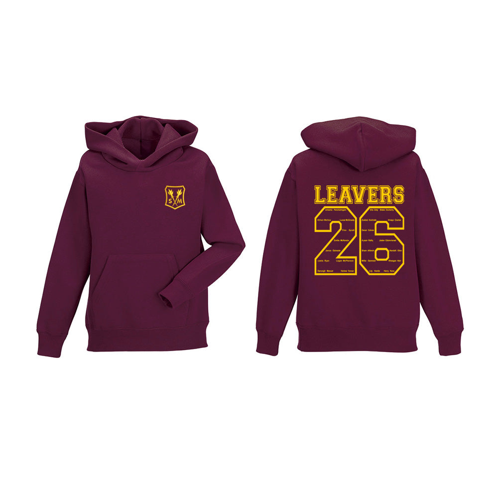 St Marthas Primary Leavers Hoodie Maroon