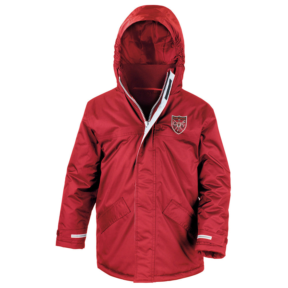 Allans Primary Core Kids Winter Parka Red