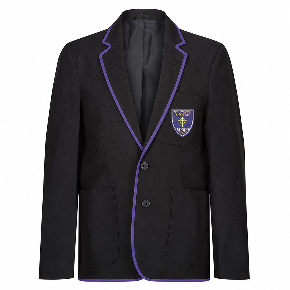 St Johns Academy Secondary Perth Boys Poly Braided Blazer Black