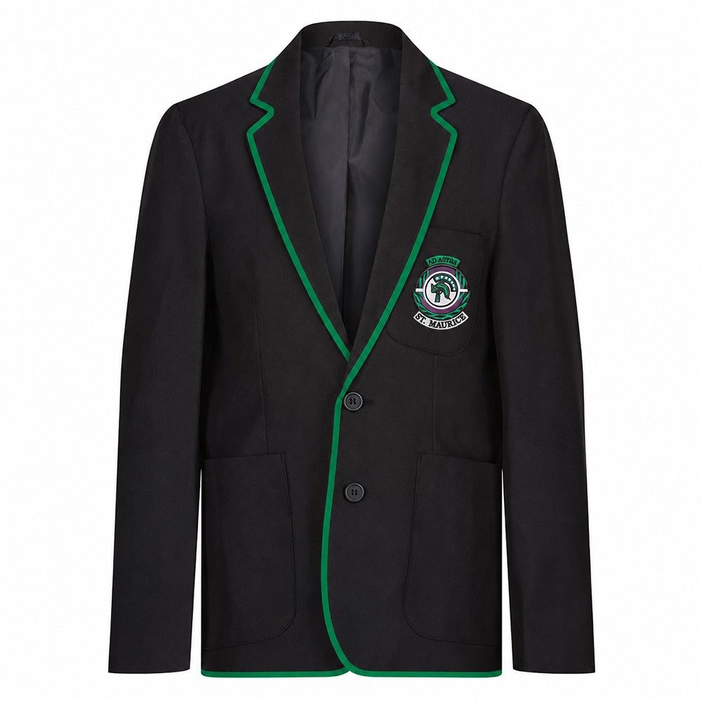 St Maurices High Boys Poly Braided Blazer Black