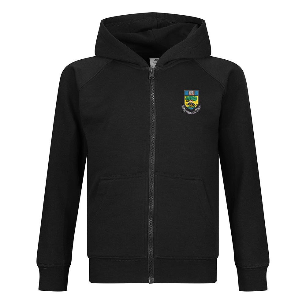 Linlithgow Academy Zipped Hoodie Black