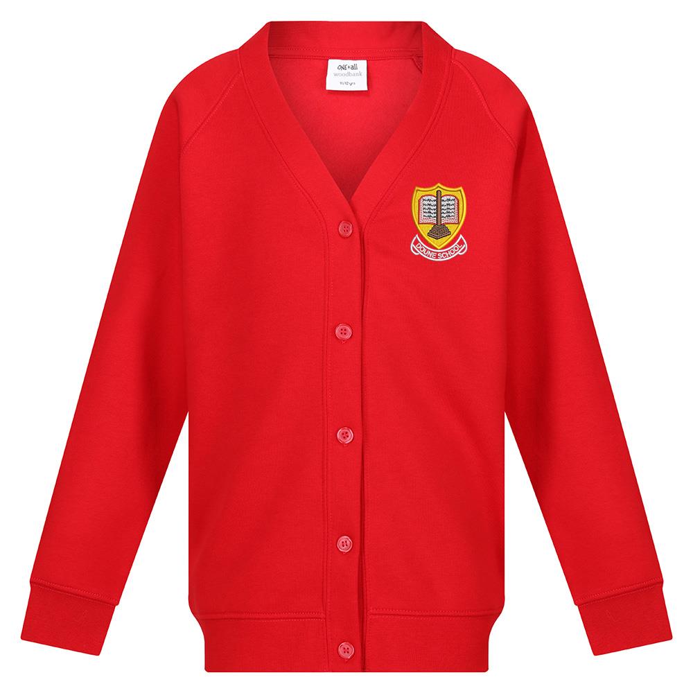 Doune Primary Sweat Cardigan Red (Primary 7)