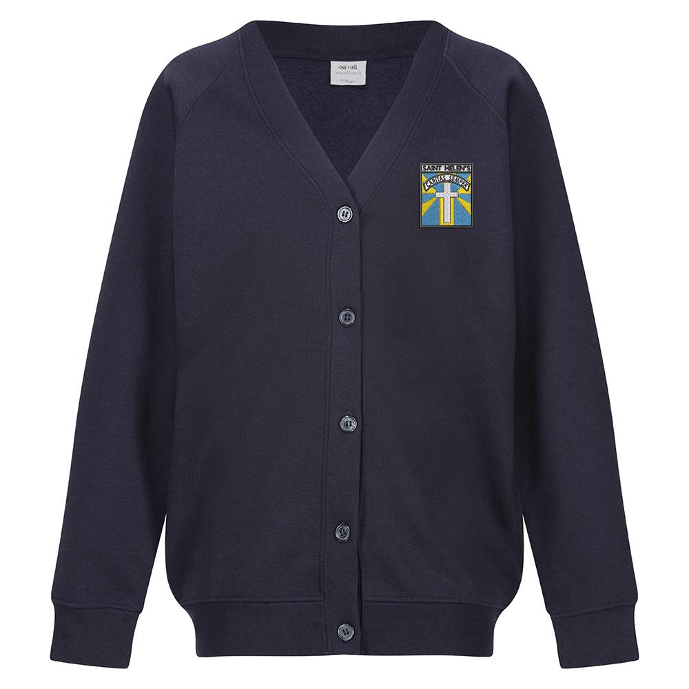 St Helens Primary Sweat Cardigan Navy