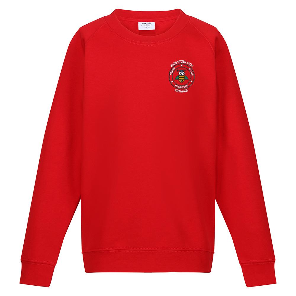 Mosstodloch Primary Crew Neck Sweatshirt Red