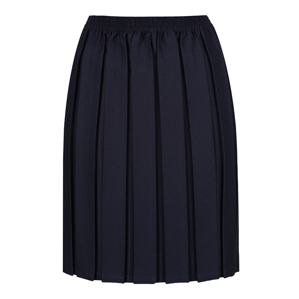 Junior Girls Box Pleat Skirt Navy