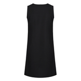 Junior Girls Flower Button Pinafore Black