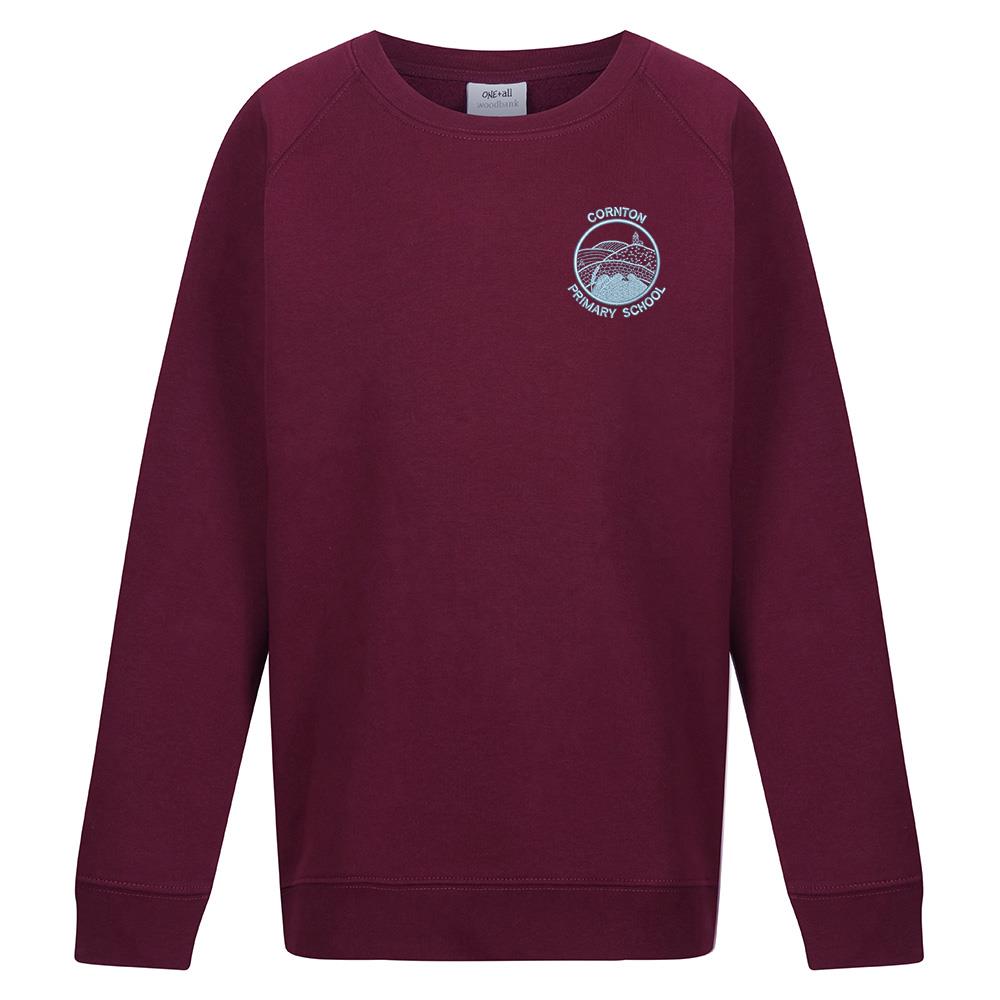 Cornton Primary Crew Neck Sweatshirt Maroon