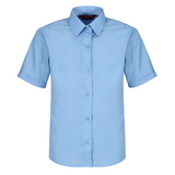 Girls Twin Pack S/S Non Iron Regular Fit Blouse Blue
