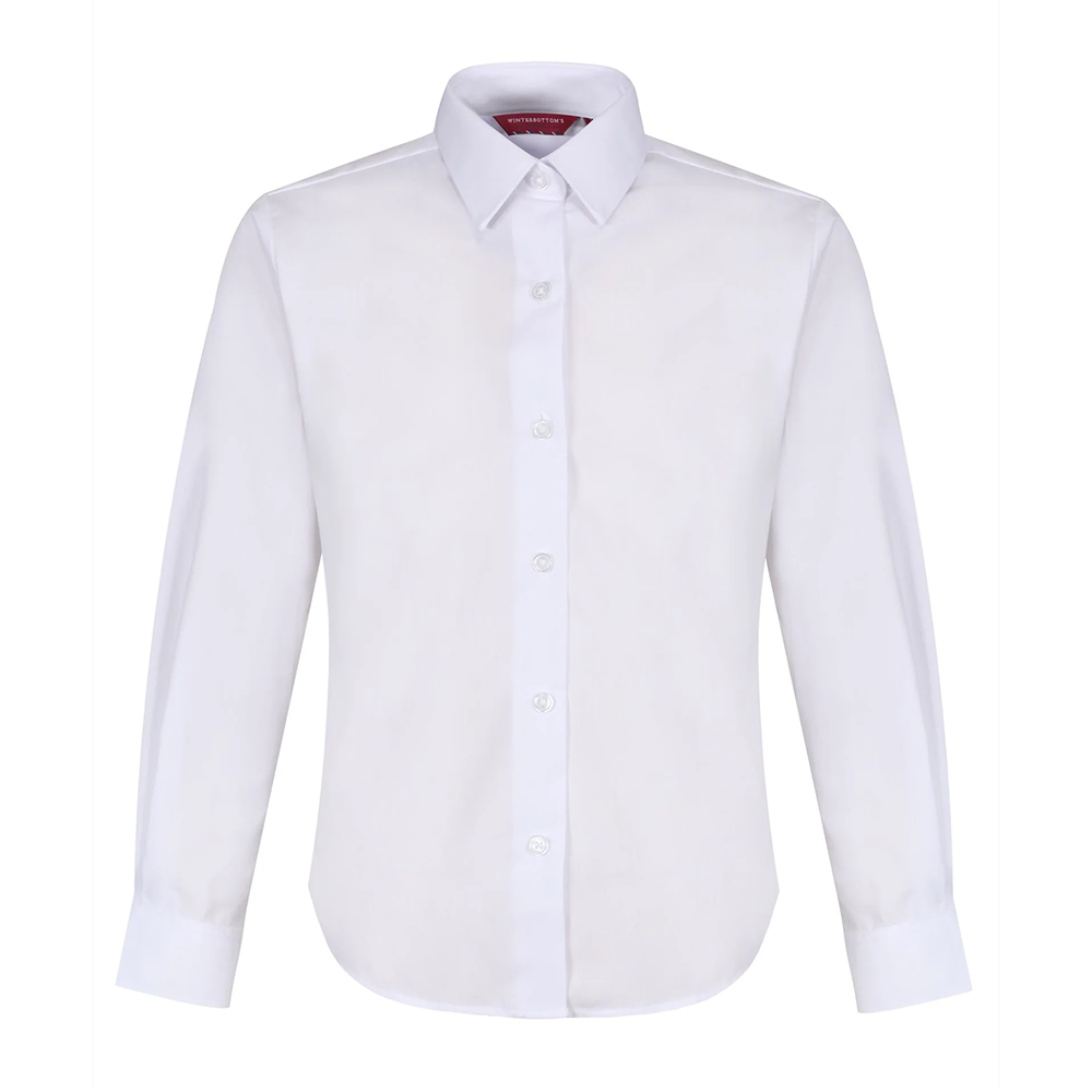 Girls Twin Pack L/S Non Iron Regular Fit Blouse White