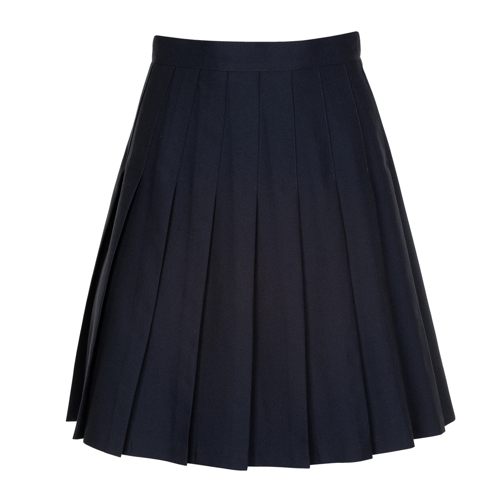 Senior Girls Stitch Down Knife Pleat Skirt New Navy