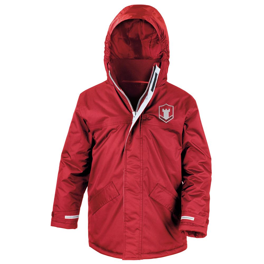 East Plean Primary Core Kids Winter Parka Red