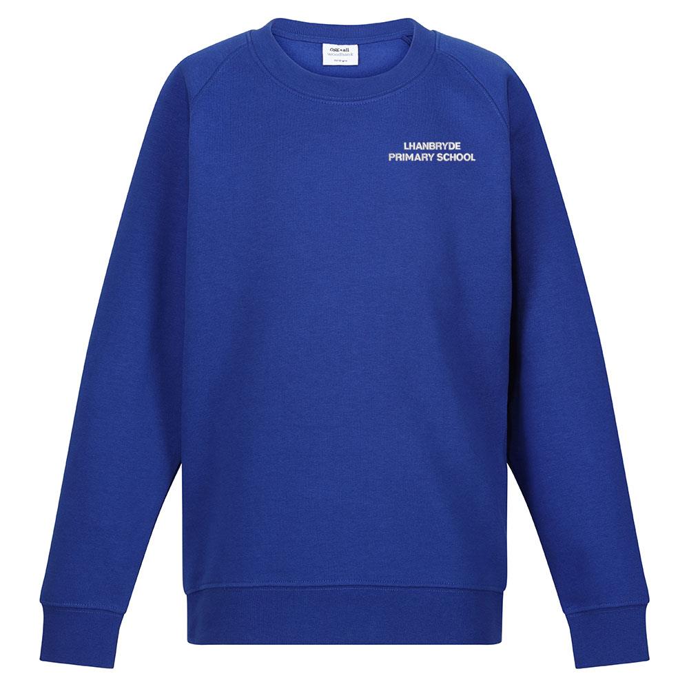 Lhanbryde Primary Crew Neck Sweatshirt Royal (P4-6)