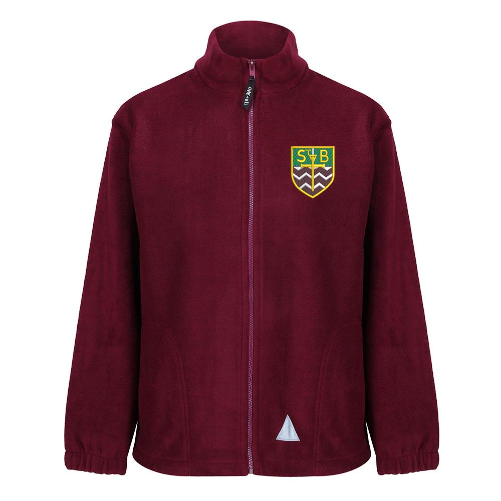 St Barbaras Primary Ourdoor Fleece Maroon