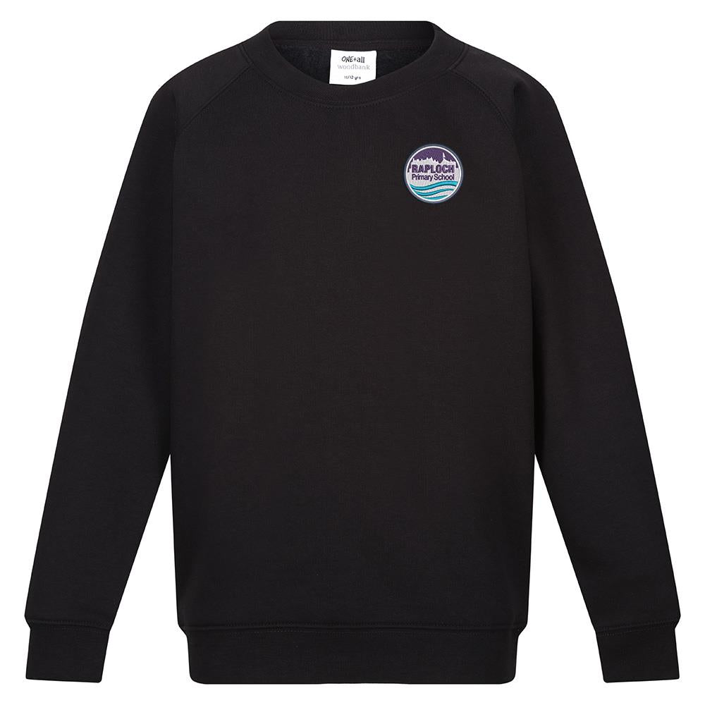 Raploch Primary Crew Neck Sweatshirt Black (Primary 7)