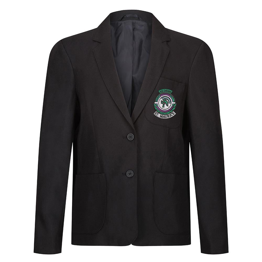 St Maurices High Girls Poly Blazer Black