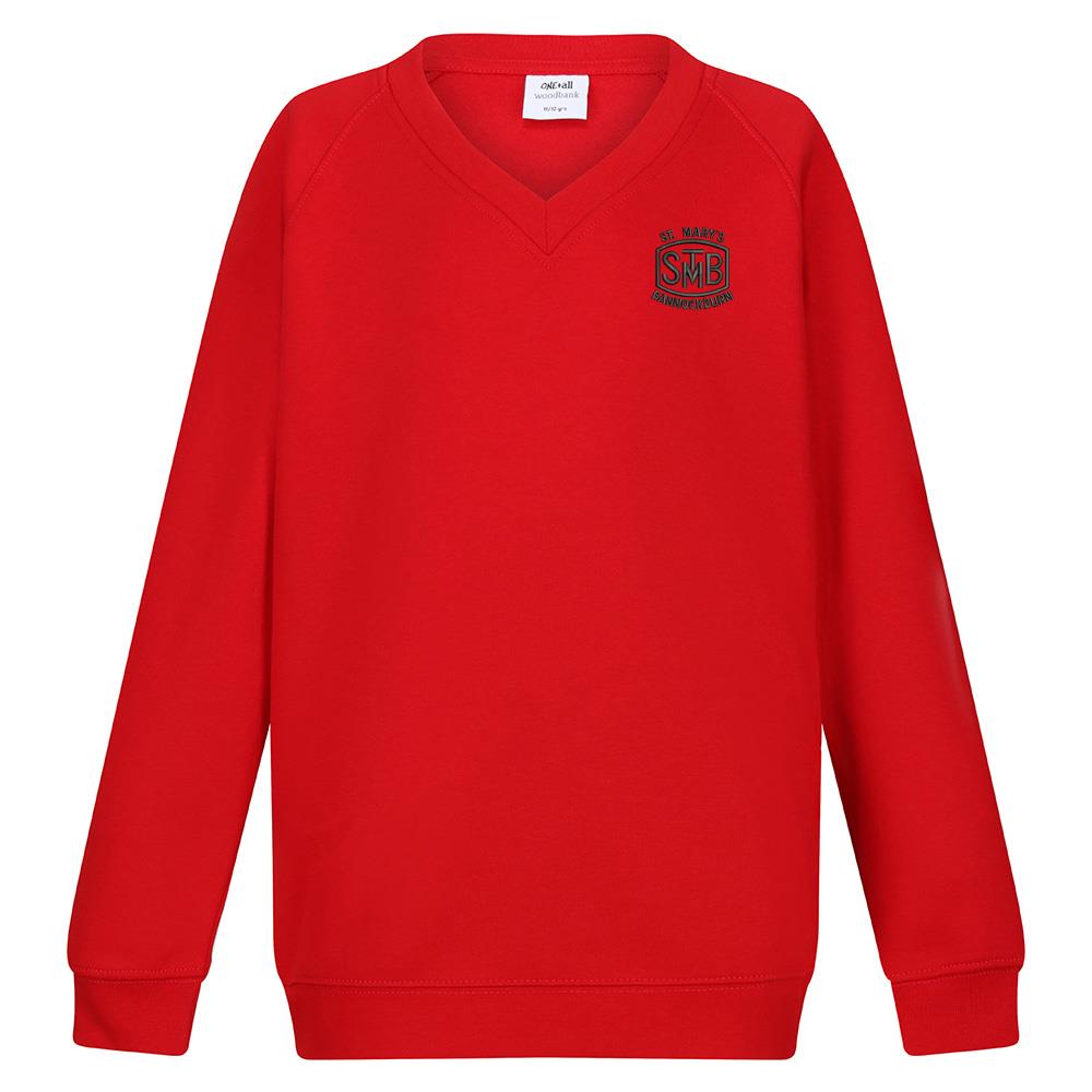 St Marys Primary Bannockburn V-Neck Sweatshirt Red
