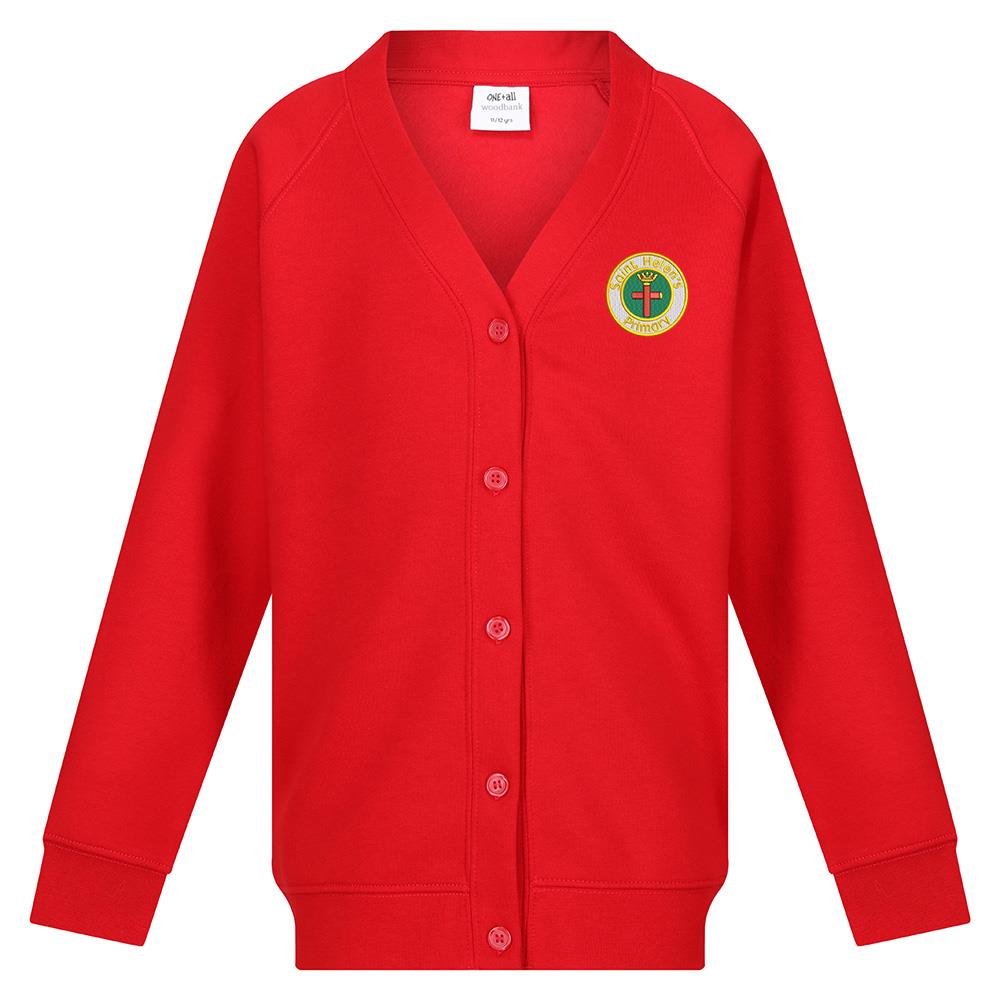 St Helens Primary Bishopbriggs Sweat Cardigan Red
