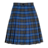 Senior Girls Stitch Down Knife Pleat Skirt Blue Tartan