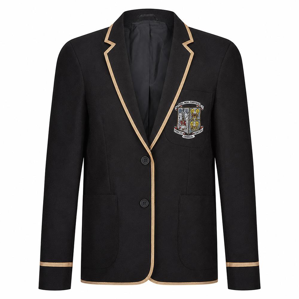 Dunfermline High Girls Poly Braided Blazer Black