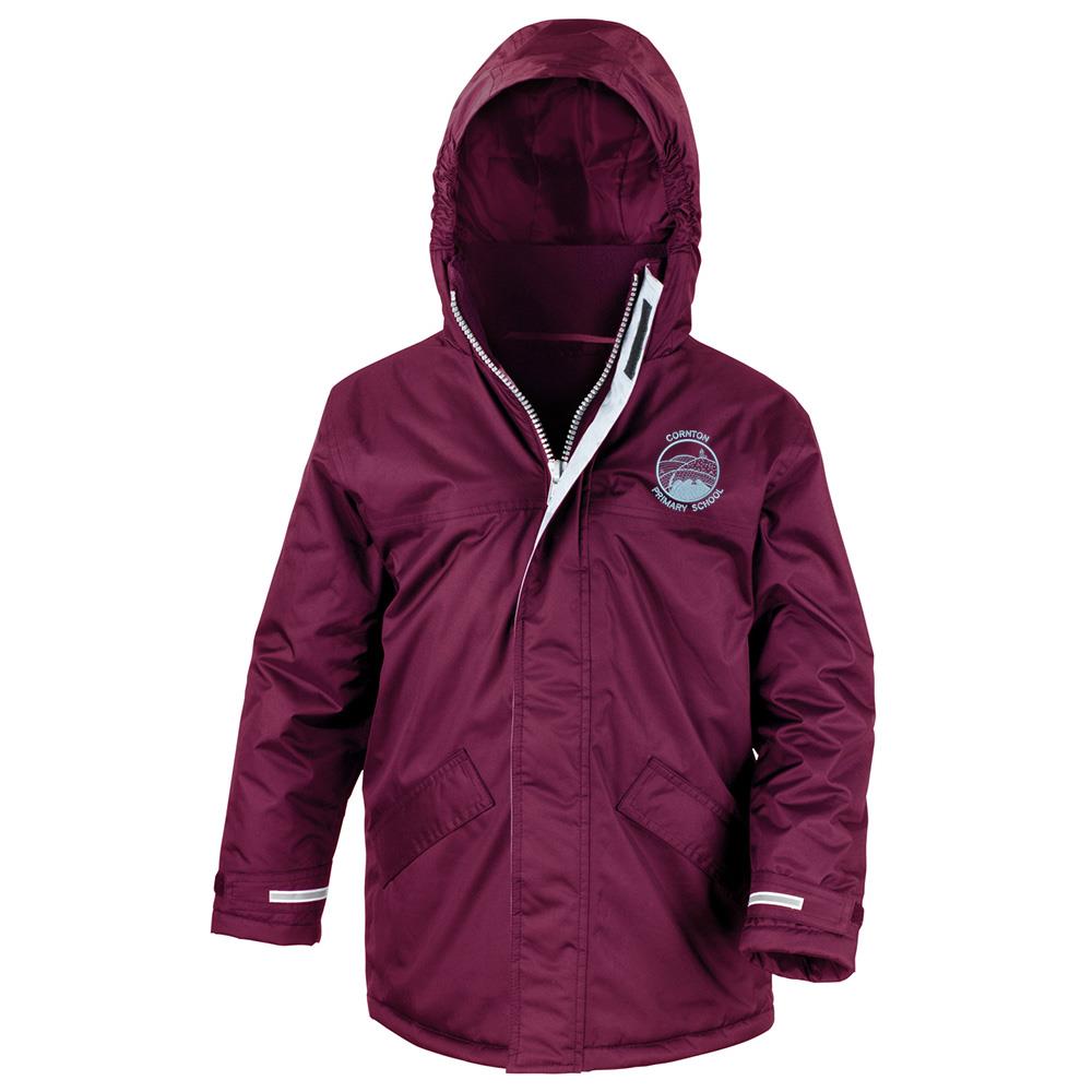 Cornton Primary Core Kids Winter Parka Maroon