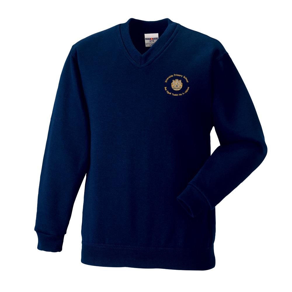 Riverside Primary Stirling V-Neck Sweatshirt Navy