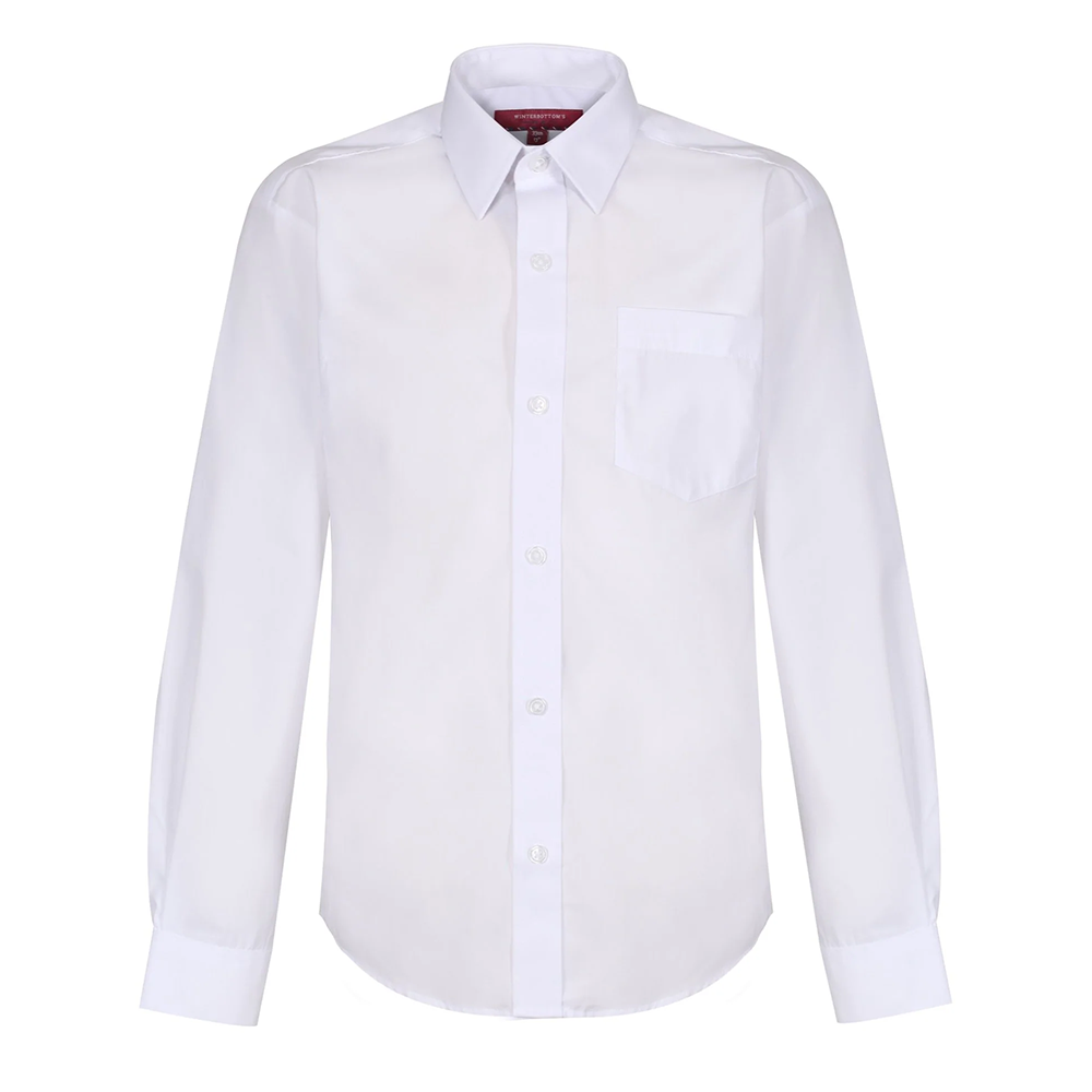 Boys Twin Pack L/S Non Iron Regular Fit Shirt White