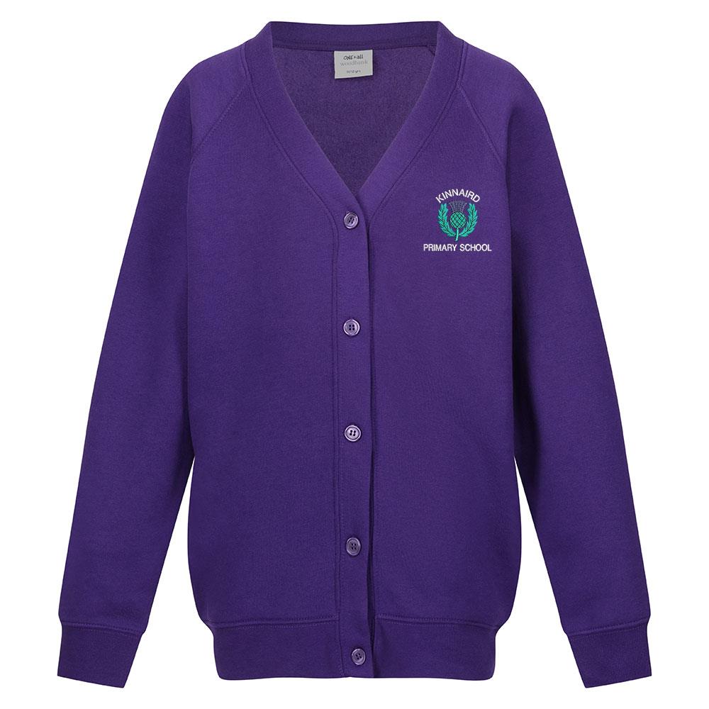Kinnaird Primary Sweat Cardigan Purple