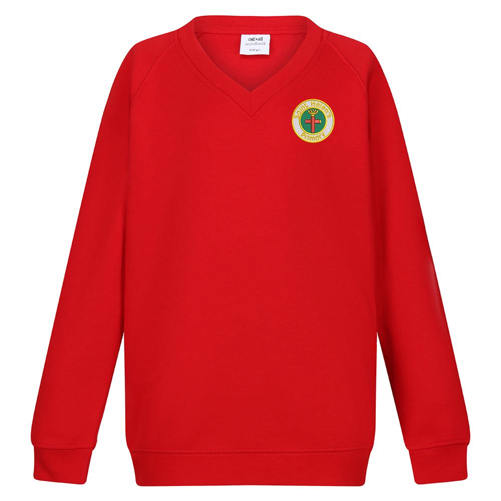 St Helens Primary Bishopbriggs V-Neck Sweatshirt Red