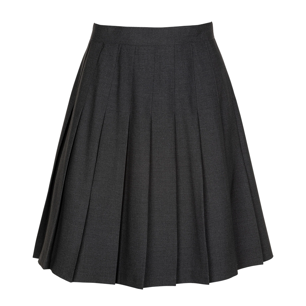 Senior Girls Stitch Down Knife Pleat Skirt Grey